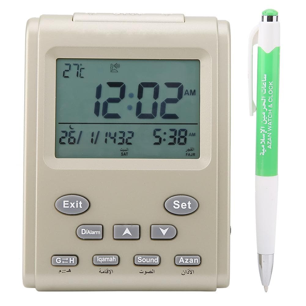 New Digital Islamic Clock Alarm Prayer Alarm LCD Azan Clock Pray Time Reminder