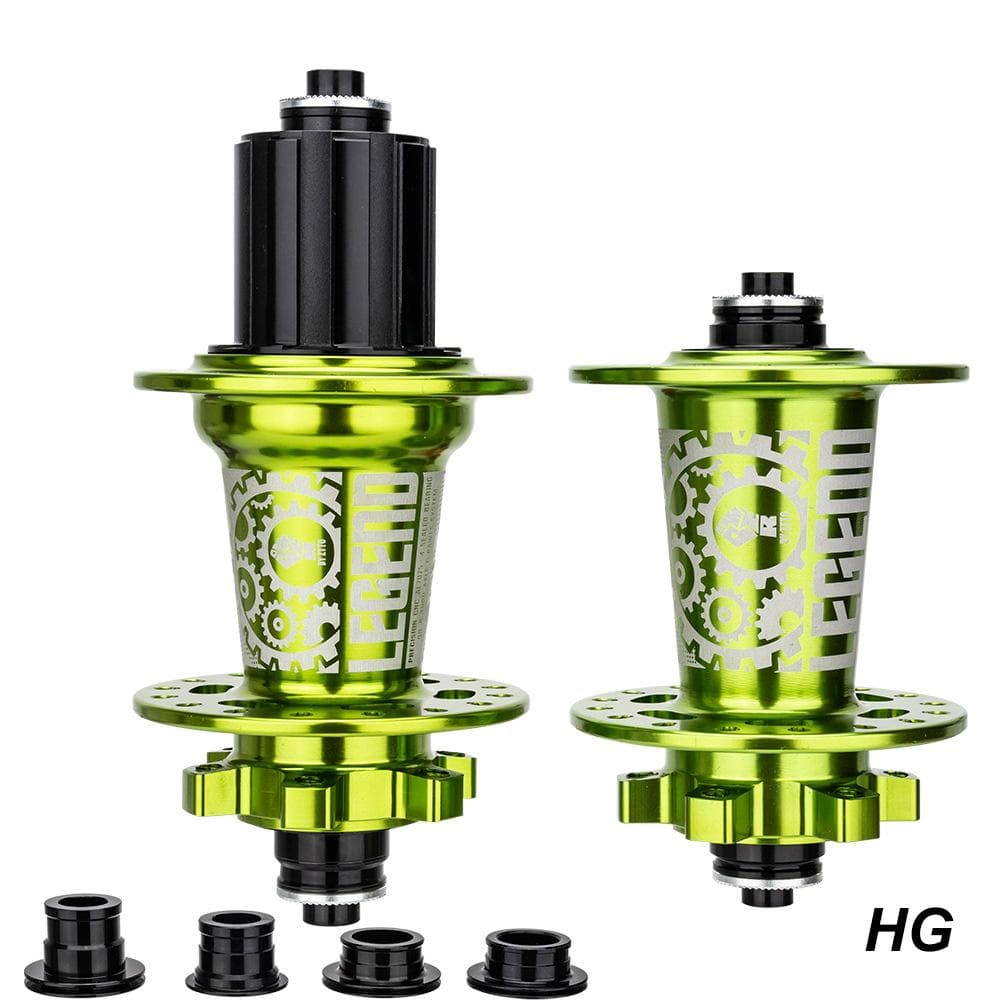 Mountain Bike 6 Pawls Disc Brake Hub 32 Hole Hub for 8/ 9/ 10/ 11/ 12/ 13 Speed Cassette green