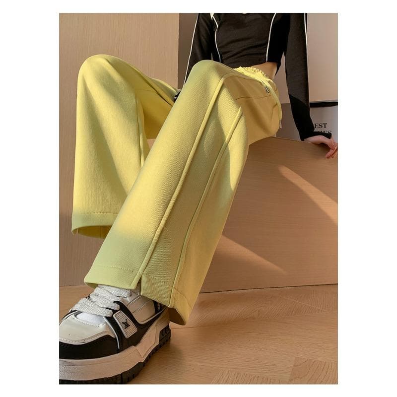Narrow Version of Trousers Banana Wide-leg Pants for Women's Spring New High-waist Long Thin Straight Loose Casual Sports Sweatpants 2XL
