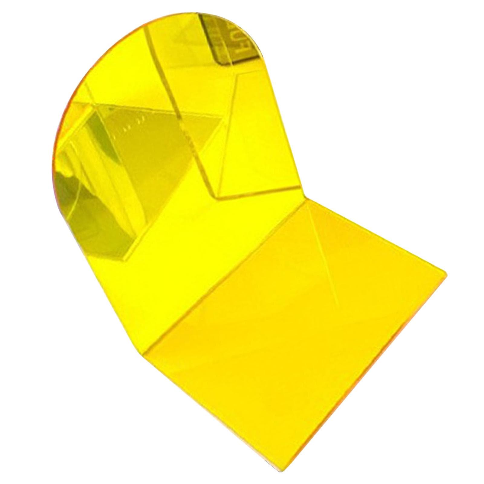1 Pair of Bookends Thicken Non Slip Transparent Acrylic Desk Decorative Heavy Book End for Student yellow