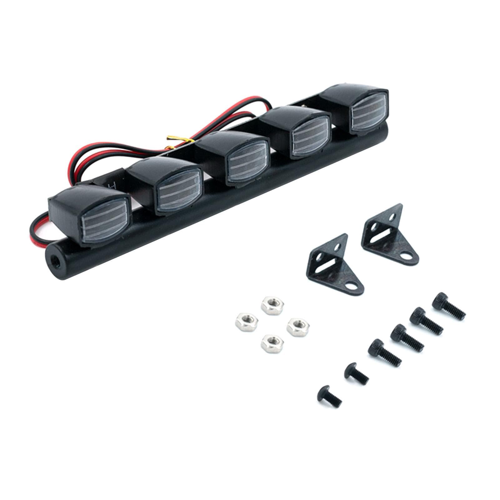LED Light Roof Lamp Accessories Kit 6 Light Replacement for 1/10 Traxxas TRX4 Trx4 Axial SCX10 type 1-5pcs lights black