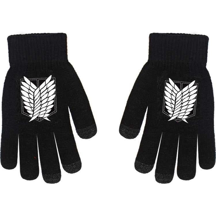 One Piece Luffy Chopper Zoro Nami Anime Online Game Peripheral Gloves Full-finger Black Non-slip Thickening To Keep Warm Average Size