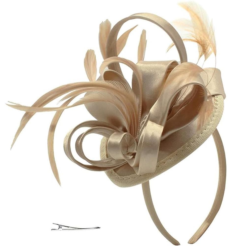 Fascinators for Women Tea Party Hat Headband Derby Wedding Church Bridal Cocktail Feathers Hair Clip