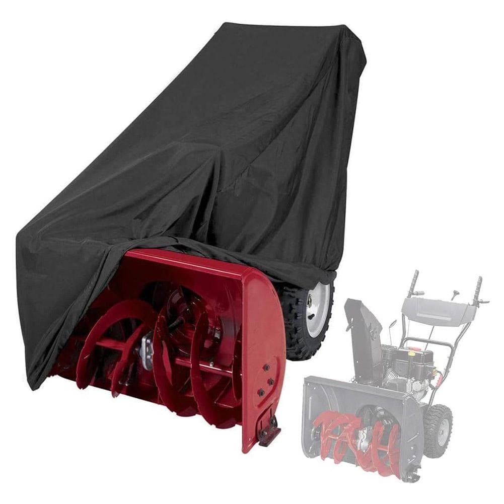 Outdoors Courtyard Waterproof Rainproof Dust Proof Snow Thrower Cover Snowblower Protector Black