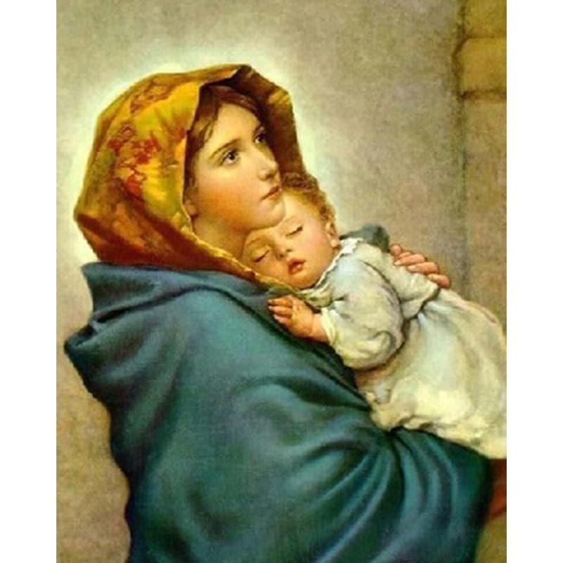 Baby In Mother's Hug Diamond Painting Cross Stitch Kit Printed Needlework Pattern Diamond Embroidery 20X30CM