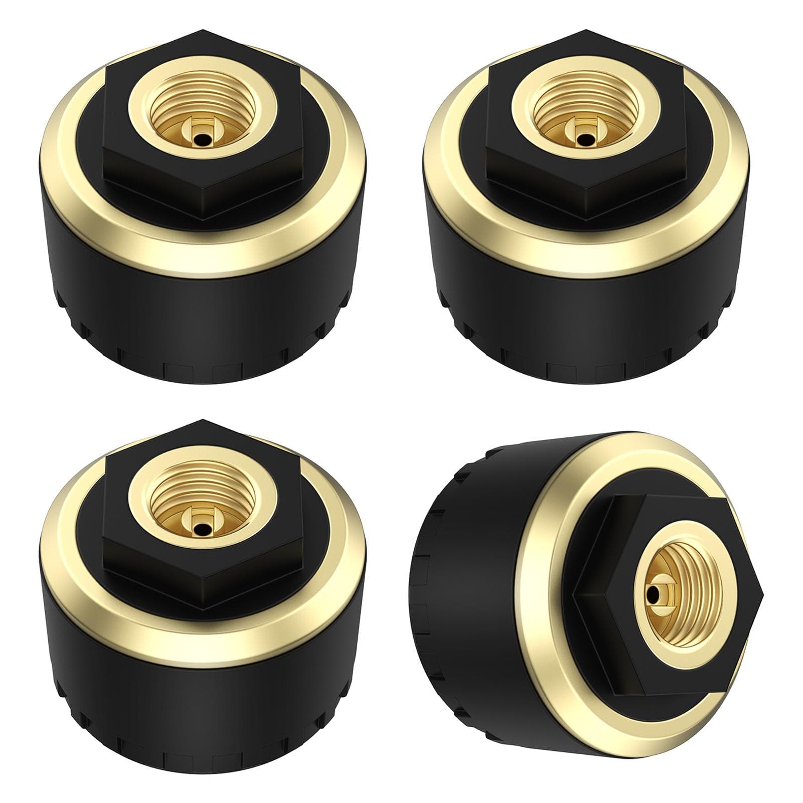 Tire Pressure Monitoring System Waterproof Car Tyre Alarm BT 5.0 Wireless Transmission Real-time black