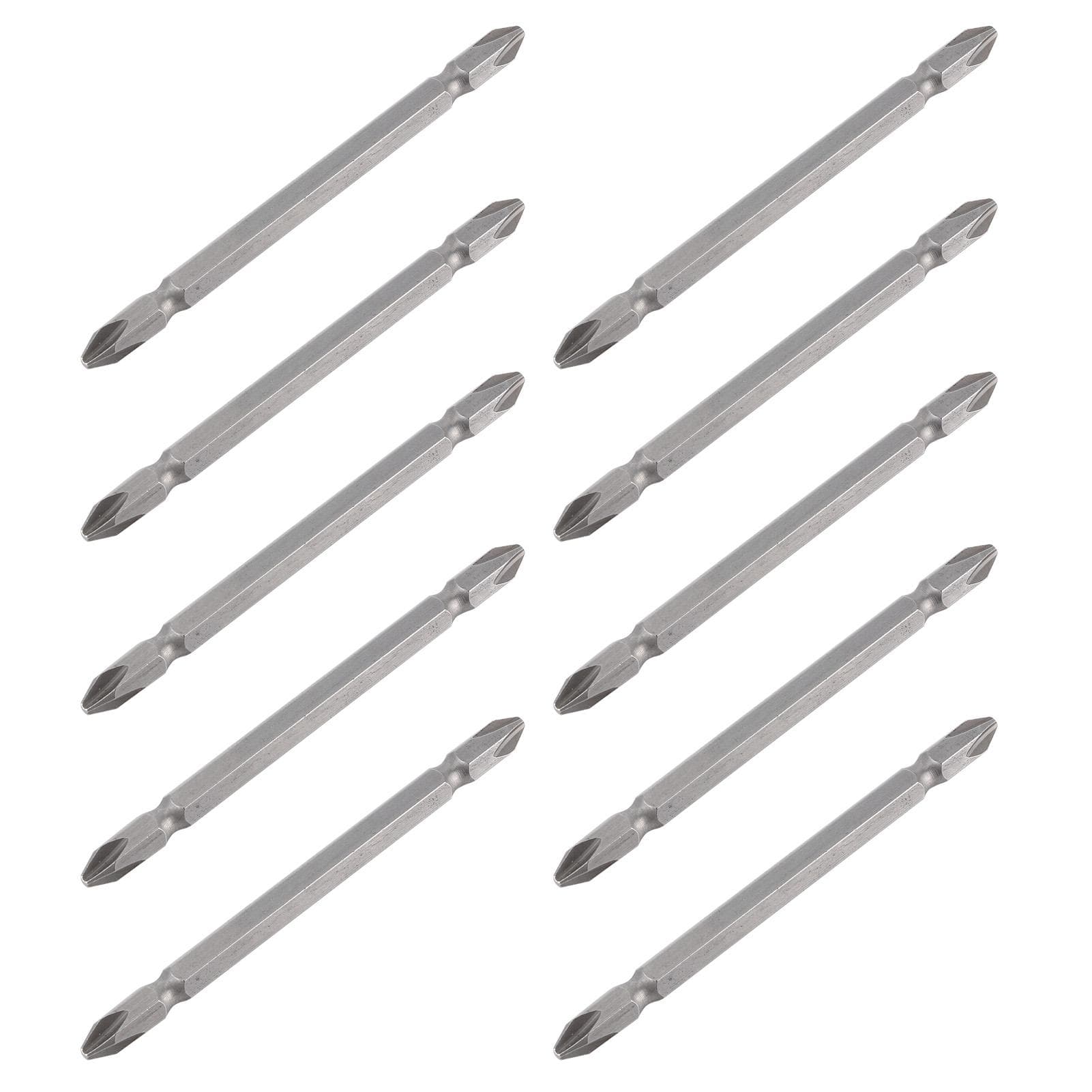 10Pcs Electric Screwdriver Bit Dual Head Cross S2 Alloy Steel Hardware Tool 100mm