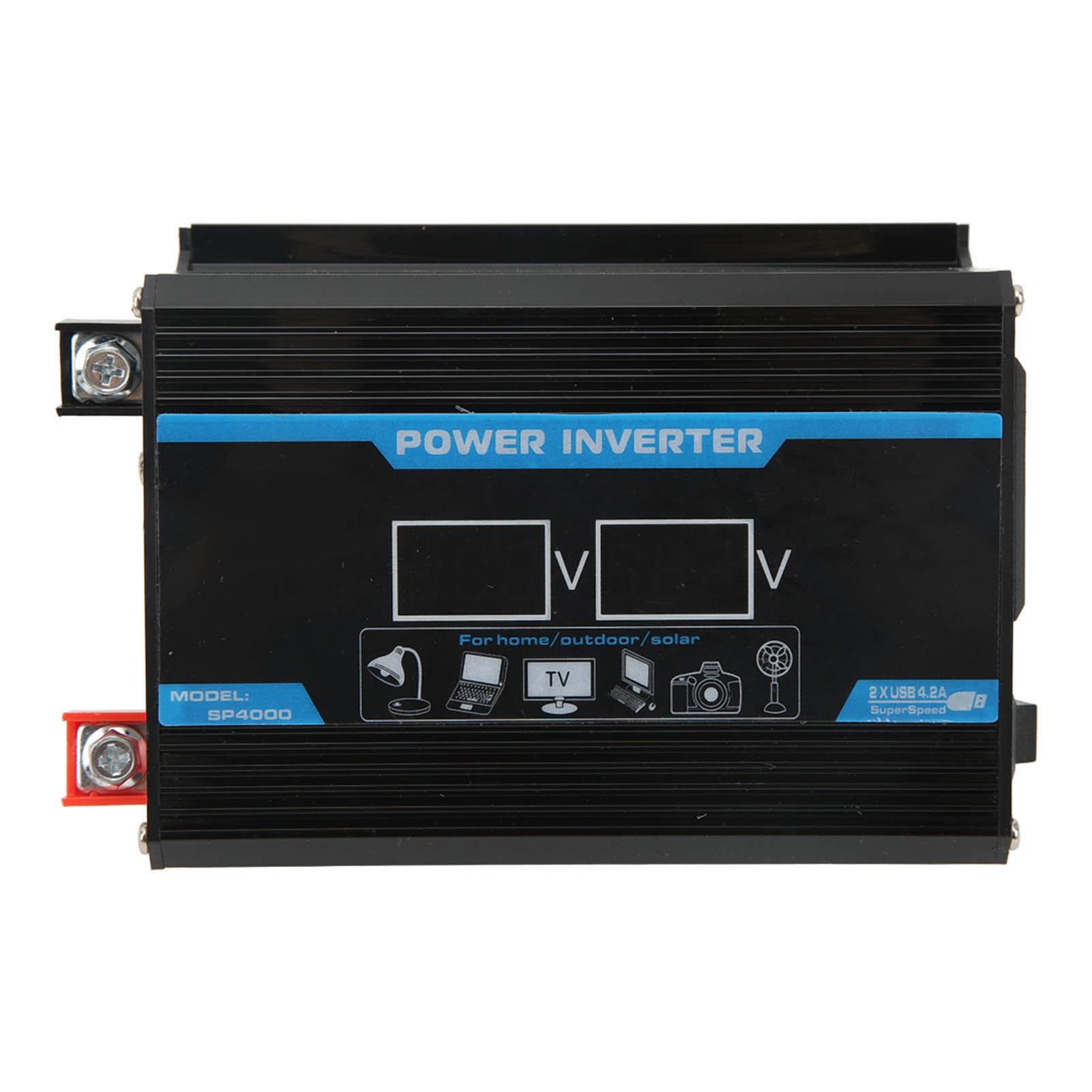 300W Modified Sine Wave Inverter USB Car Power Inverter Adapter LED Display 12V to 220V black