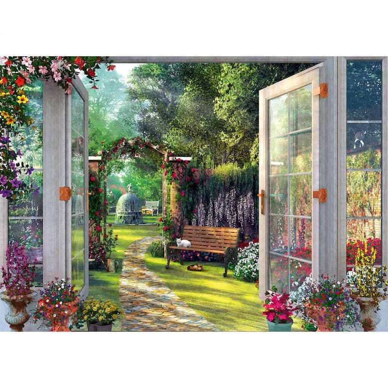 5D DIY Diamond Painting Courtyard View Embroidery Mosaic Cross Stitch Rhinestone Decor 20X30CM