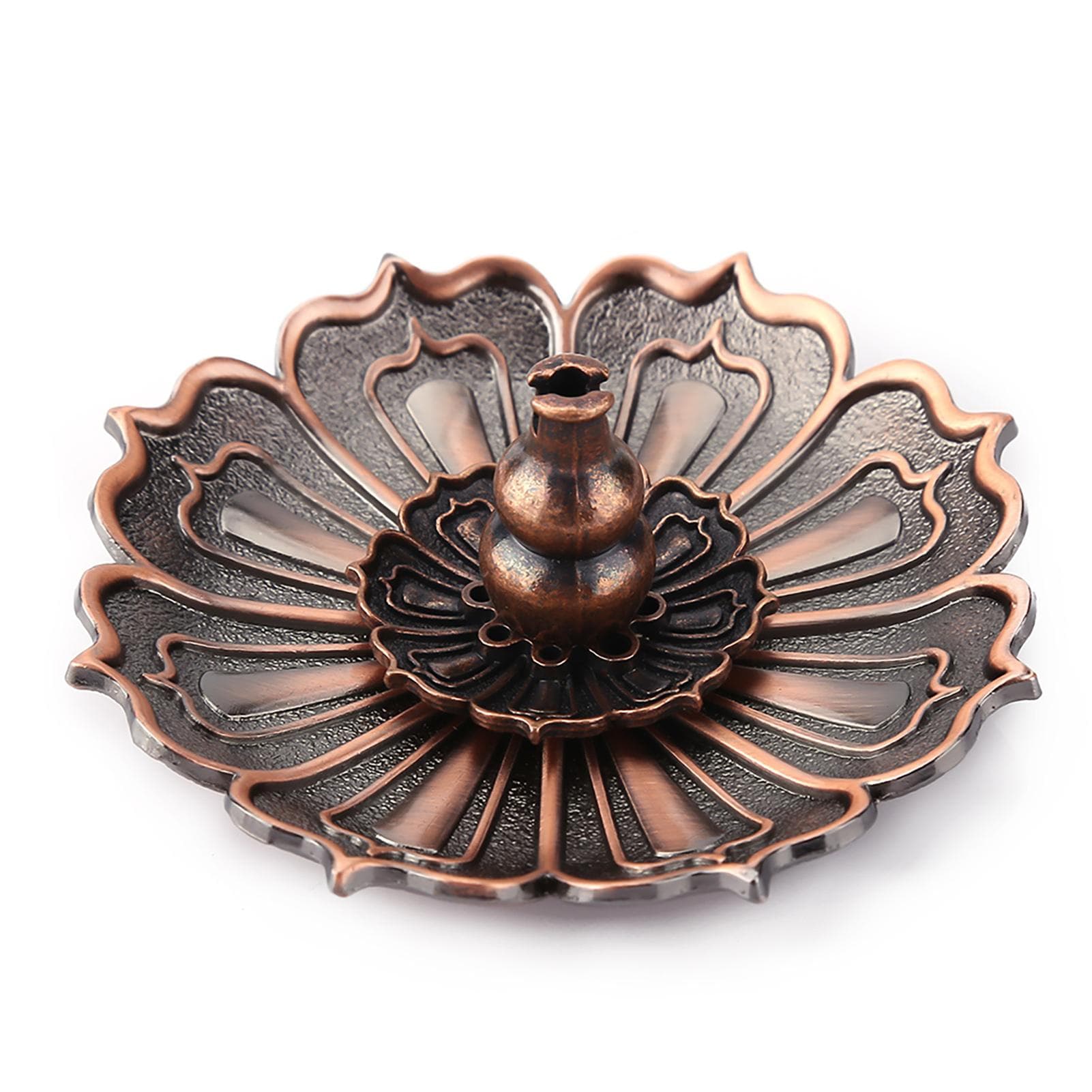 Copper Censer Plate Incense Tray Lotus Flower Modeling Incense Burner Holder