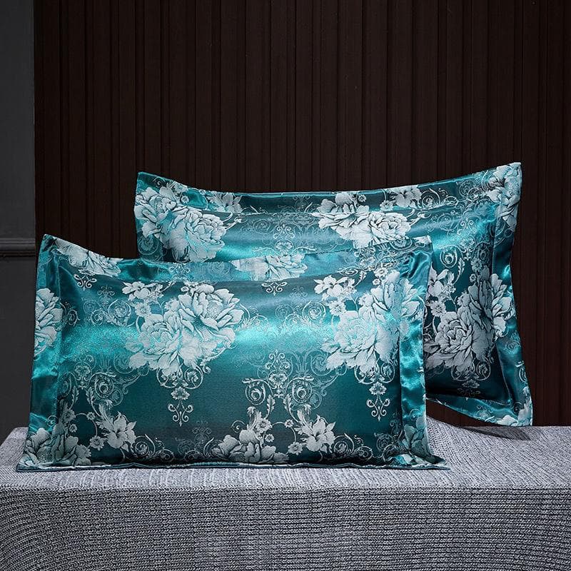 1 Pair of Tribute Satin Jacquard Envelope Pillowcases, 48*74cm Adult Pillowcases, Spring/Summer Comfort Pillowcases, Pillowcases Without Inserts 48X74cm (one pair, excluding pillow core)