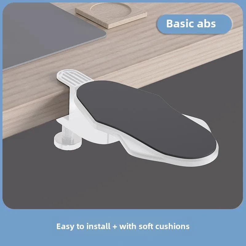 Computer Desk Arm Rest Pad Foldable Ergonomic Wrist Rest Support for Keyboard Armrest Extender Rotating Mouse Pad Holder Rack white