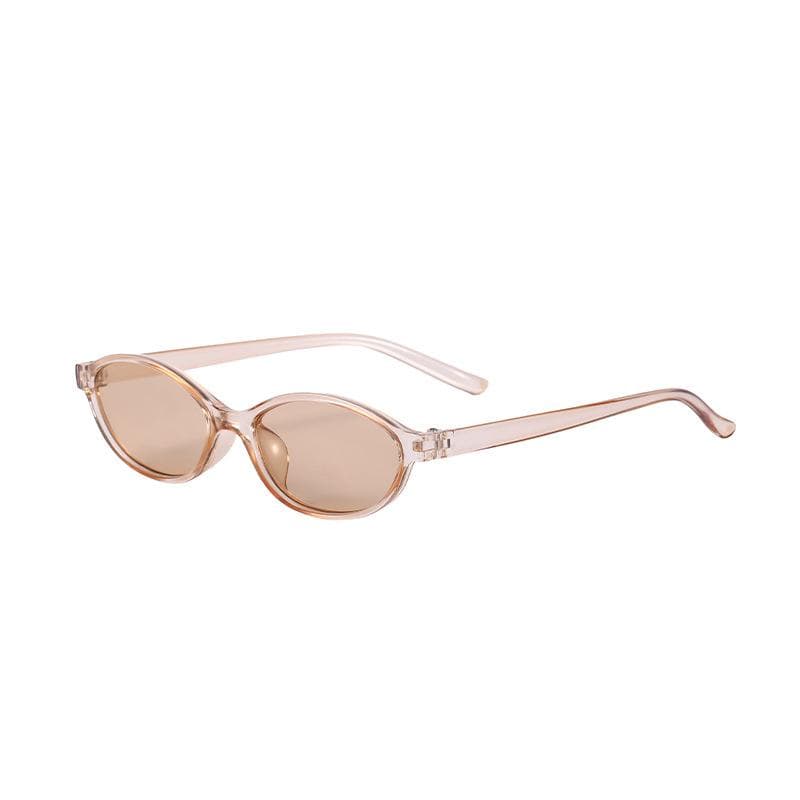 New Men Fashions Oval Small Sunglasses Clear Classic Sun Glasses Trends for Transparent Shades Women Street Fashion Eyewear 1PC