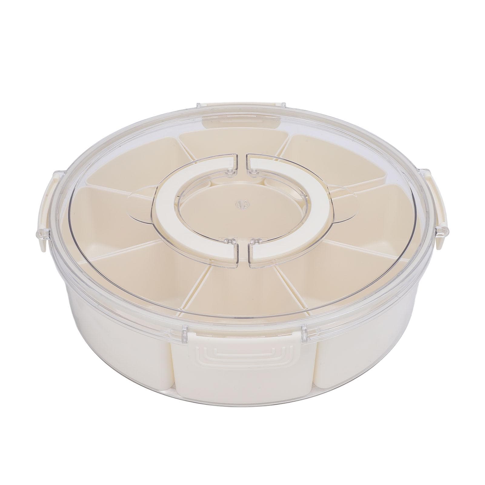 Divided Serving Tray with Lid 9 Detachable Compartments Foldable Carrying Handle Sealed Divided