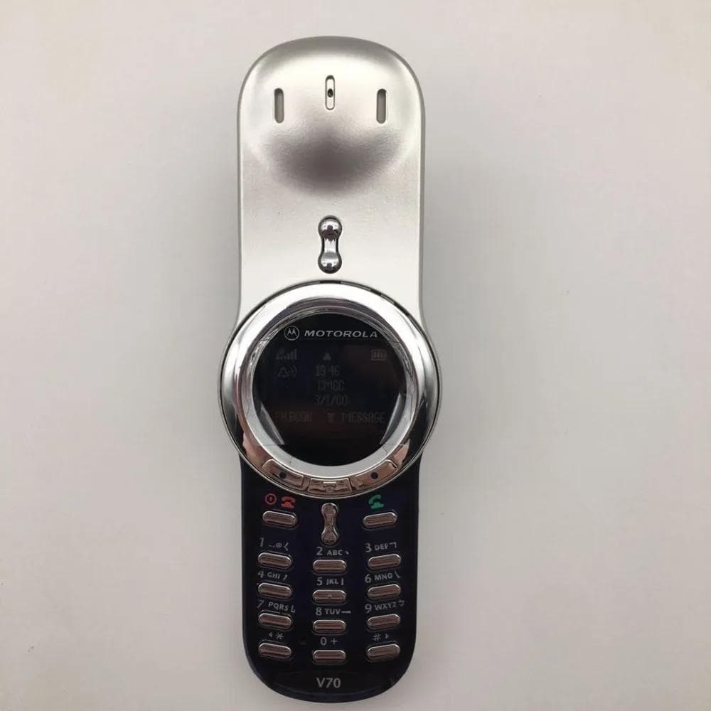 Refurbished Original Motorola V70 GSM 900 / 1800 96x64 pixels 430mAh Mobile Phone With 1 SIM simple set blue
