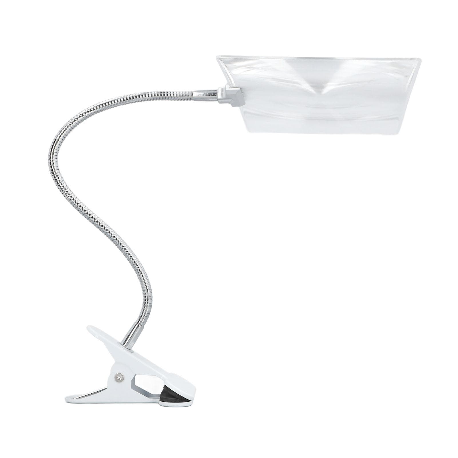 Large Magnifying Glass with Clip 4X Magnification Large Clear Lens Flexible Hose Magnifier for