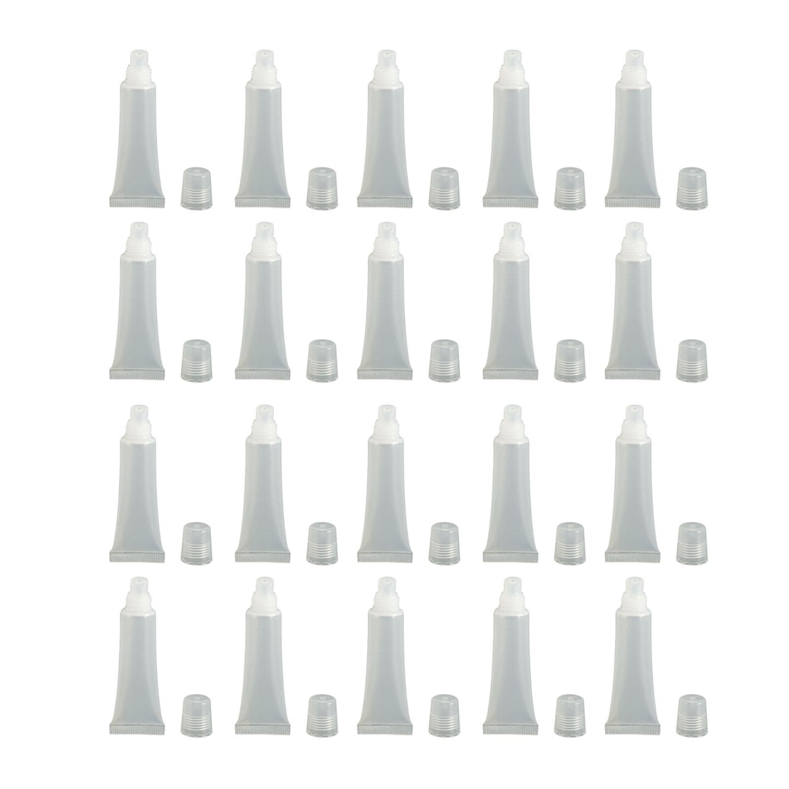 20pcs 12ml Refillable Lip Gloss Tube Professional Portable Makeup DIY Empty Lip Balm Containers