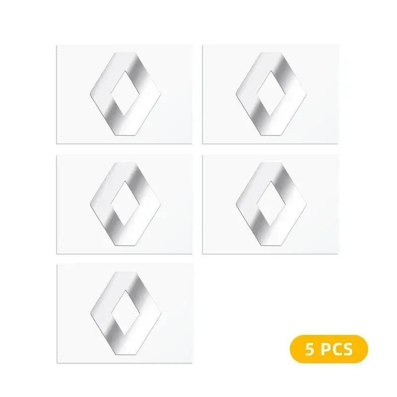 2026 Hot For Renault Hub Caps 2/5/10pc 3D Metal Car Emblem Logo Decorative Stickers Badge Decal Interior Styling For Renault kol