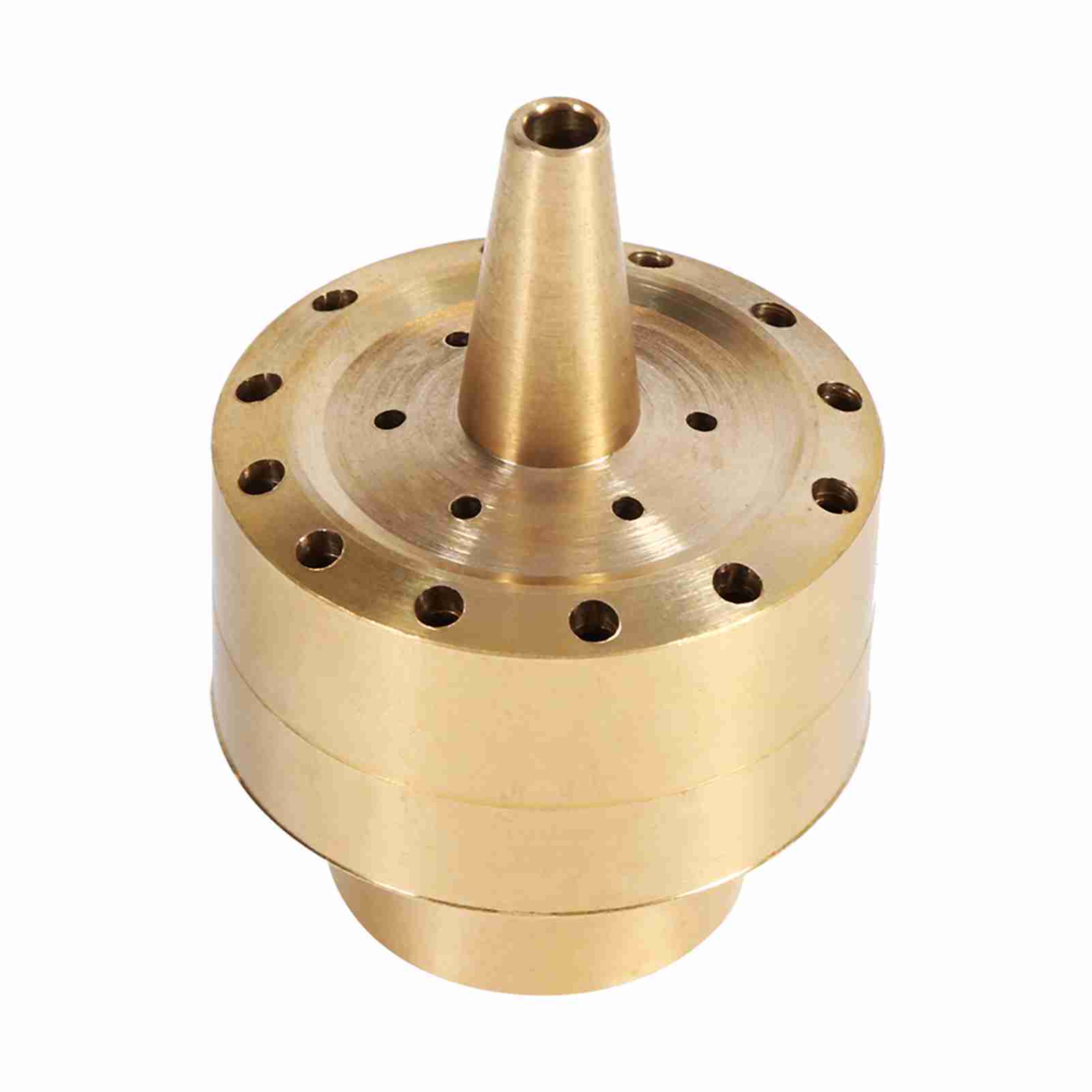 Brass Column Garden Pond Fountain Water Nozzle Sprinkler Spray Head Gold (3/4 )