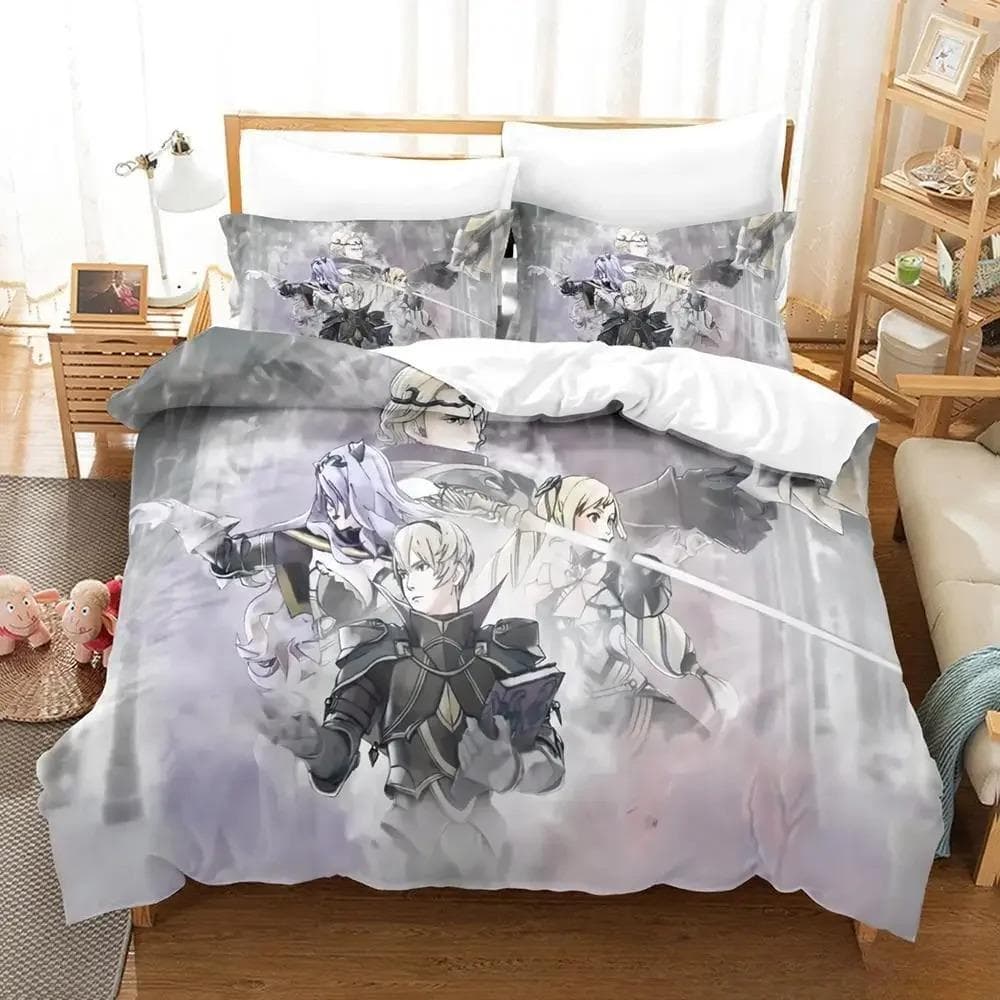 kawaii Game Fire Emblem Engage Bedding Set Cartoon Anime three-piece set Adult Kid Bedroom Duvet cover Sets 3D Print Anime 70x133cm 2pcs