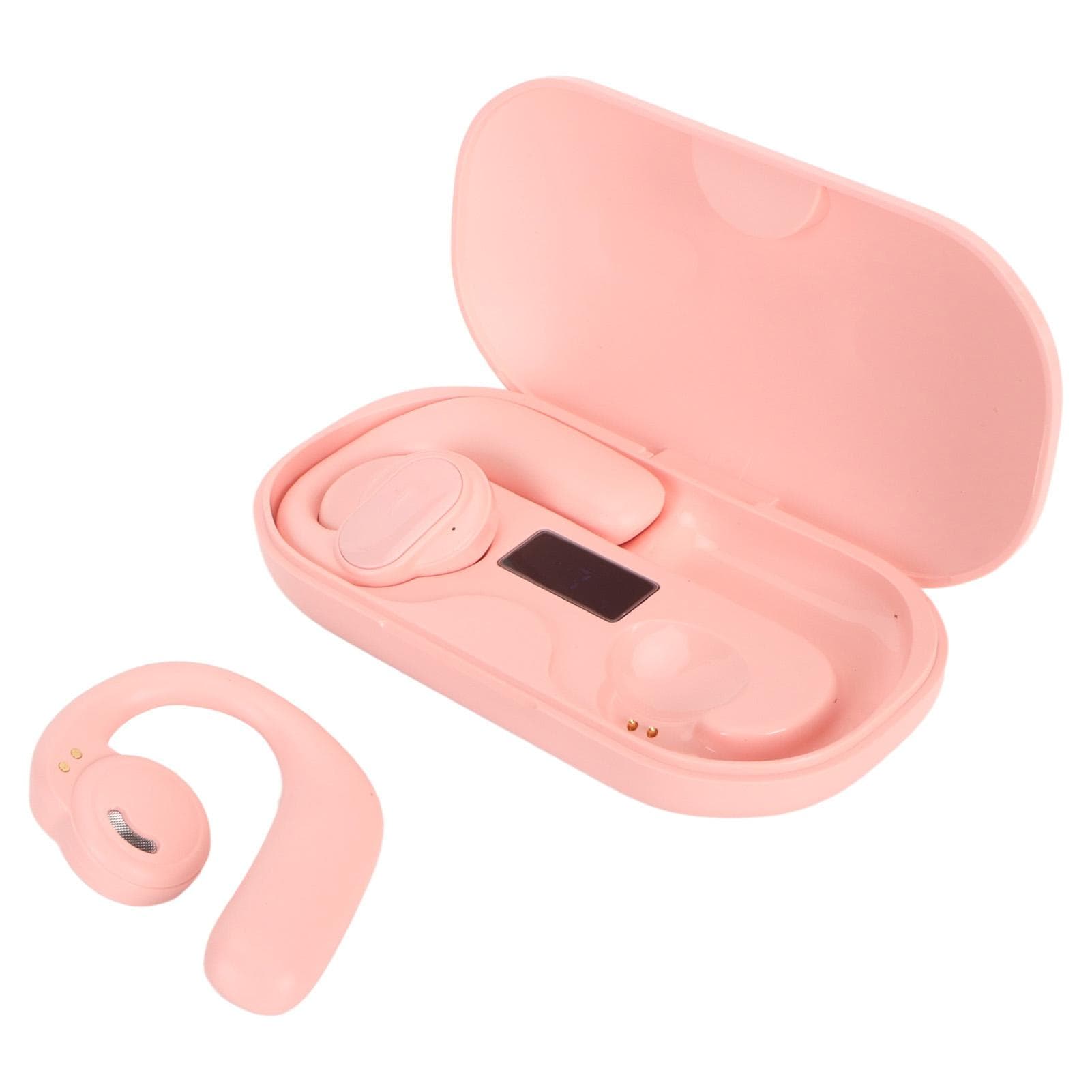 Open Ear Earbuds Bluetooth 5.3 Wireless Earbuds Noise Reduction 48 Hours Playing Time Earbuds for pink