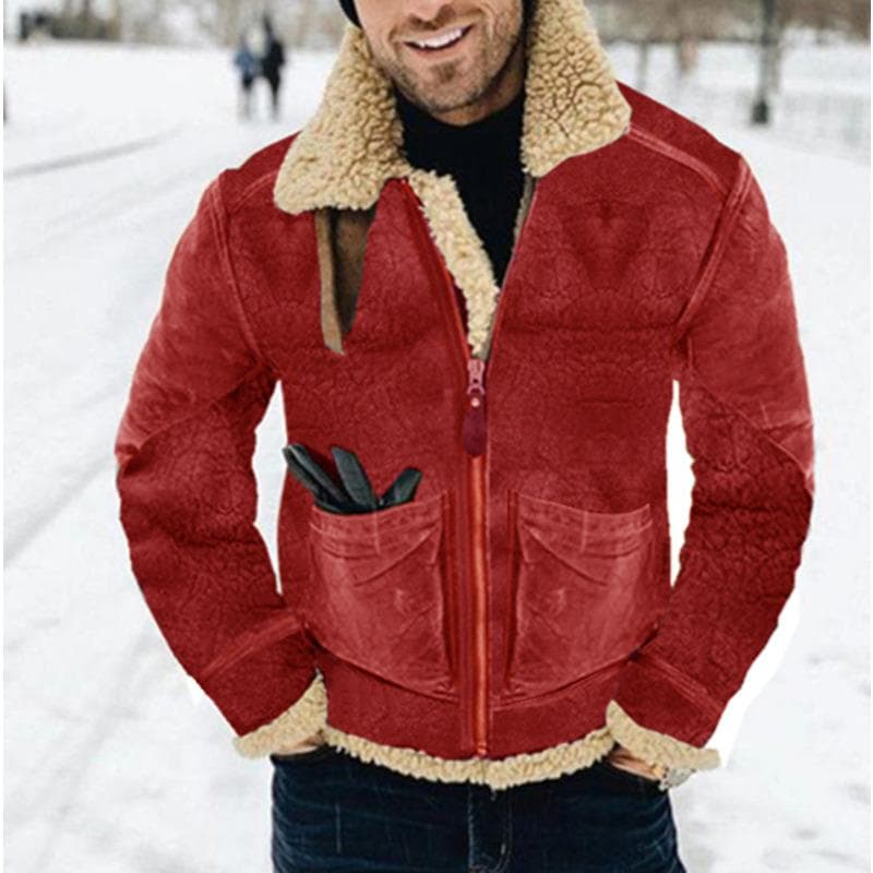 Men's Jacket Autumn and Winter Thickened Printed Jacket Warm Multi-color Code L
