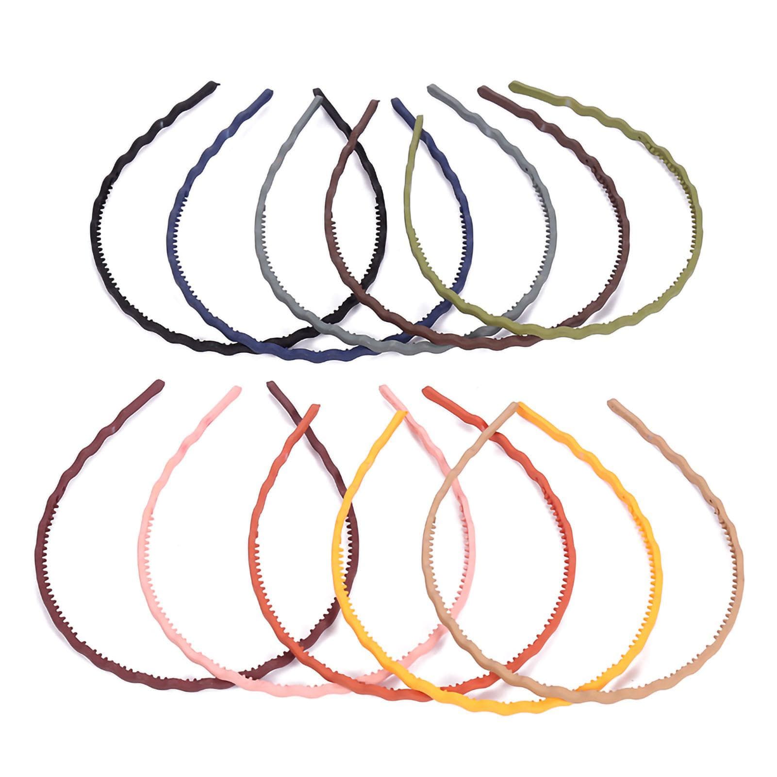 Wavy Headband for Women Wavy Hairband Candy Color 180 degrees Stretch Fashion Headbands Frosted Minimalist