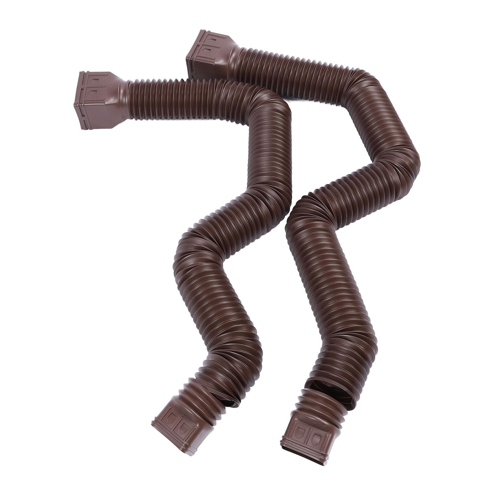 2 Set Gutter Downspout Extension Flexible 21in to 58in Drainage Pipe Extension for Residential Use