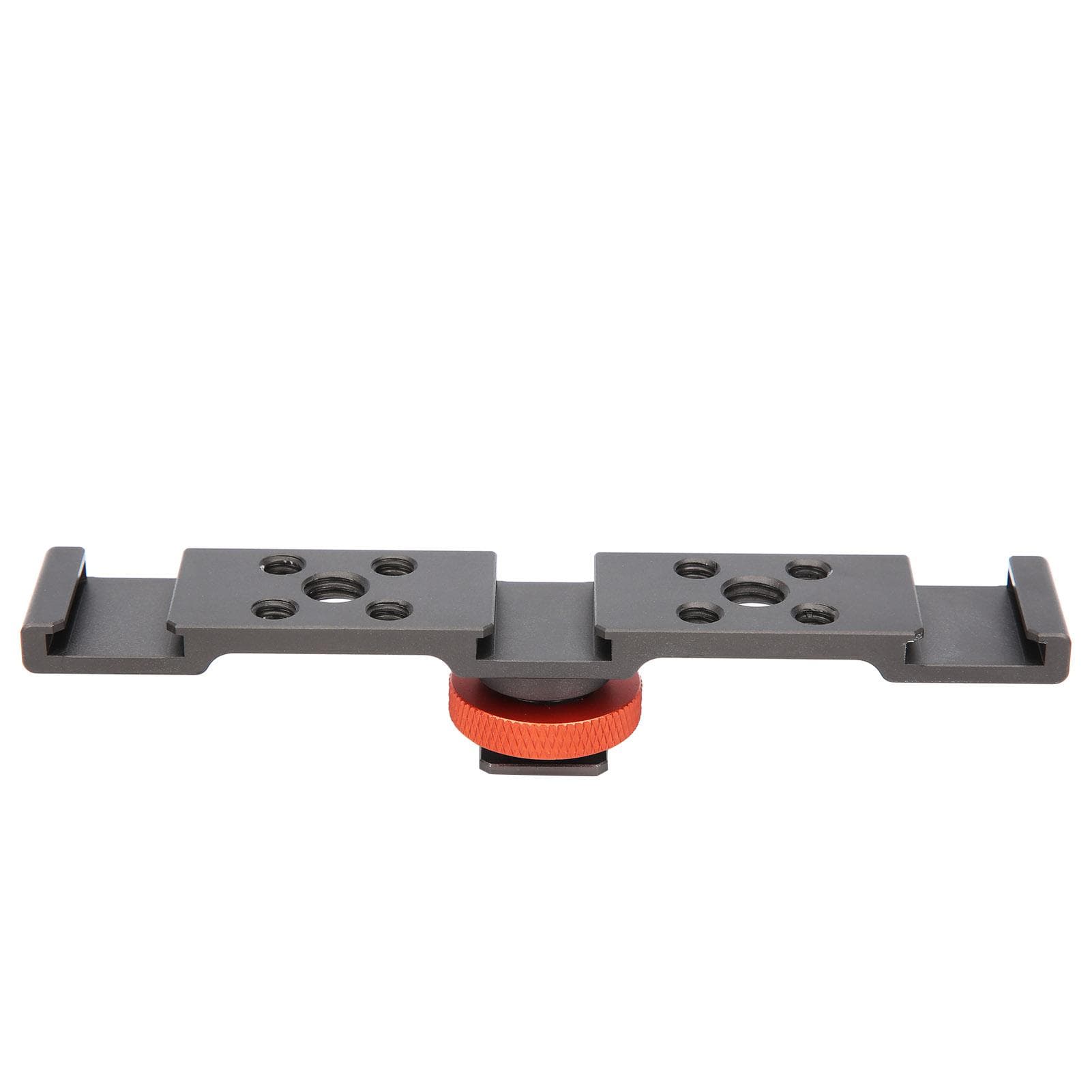 3 In 1 Hot Shoe Mount Adapter Extension Bar Bracket Stand for Camera Mobile PhoneBlack Silver gray