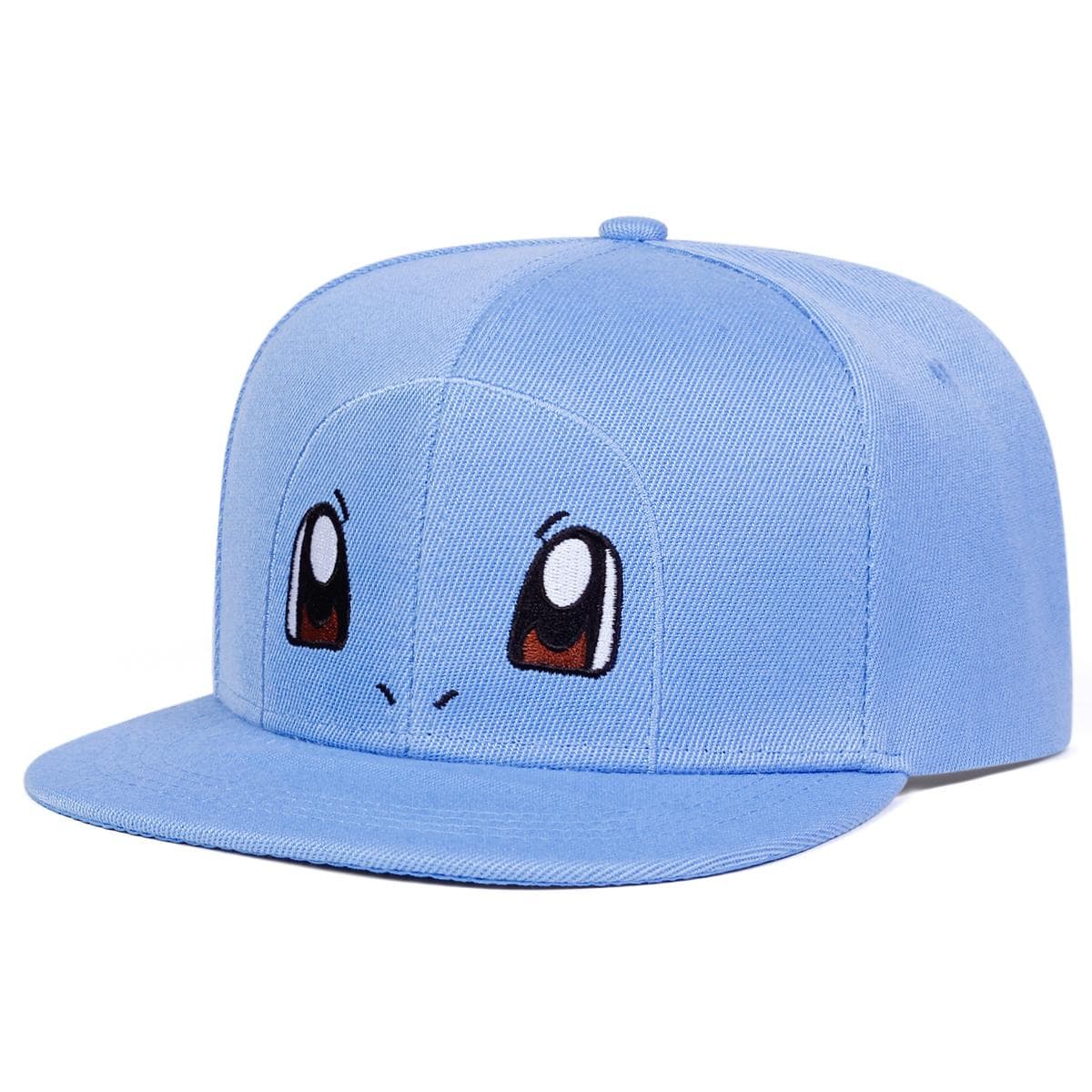 Cute Cartoon Embroidery Men Women Hats Outdoor Flat Top Sports Baseball Cap Cotton Fashion Leisure Travel Hat Snapback Caps blue