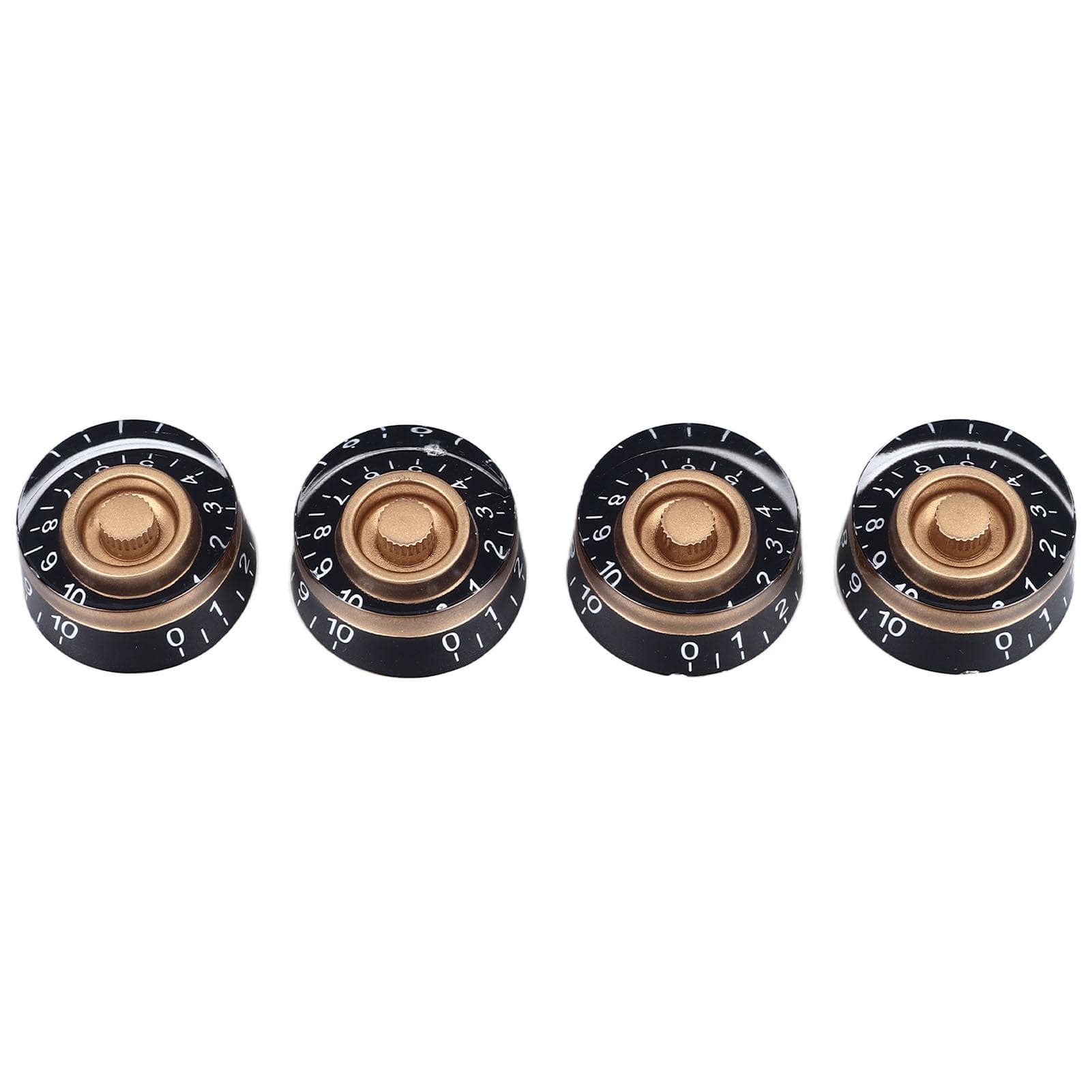 4PCS Electric Guitar Bass Knobs Potentiometer Knob Caps for Volume Tone Control Musical Instrument yellow/black