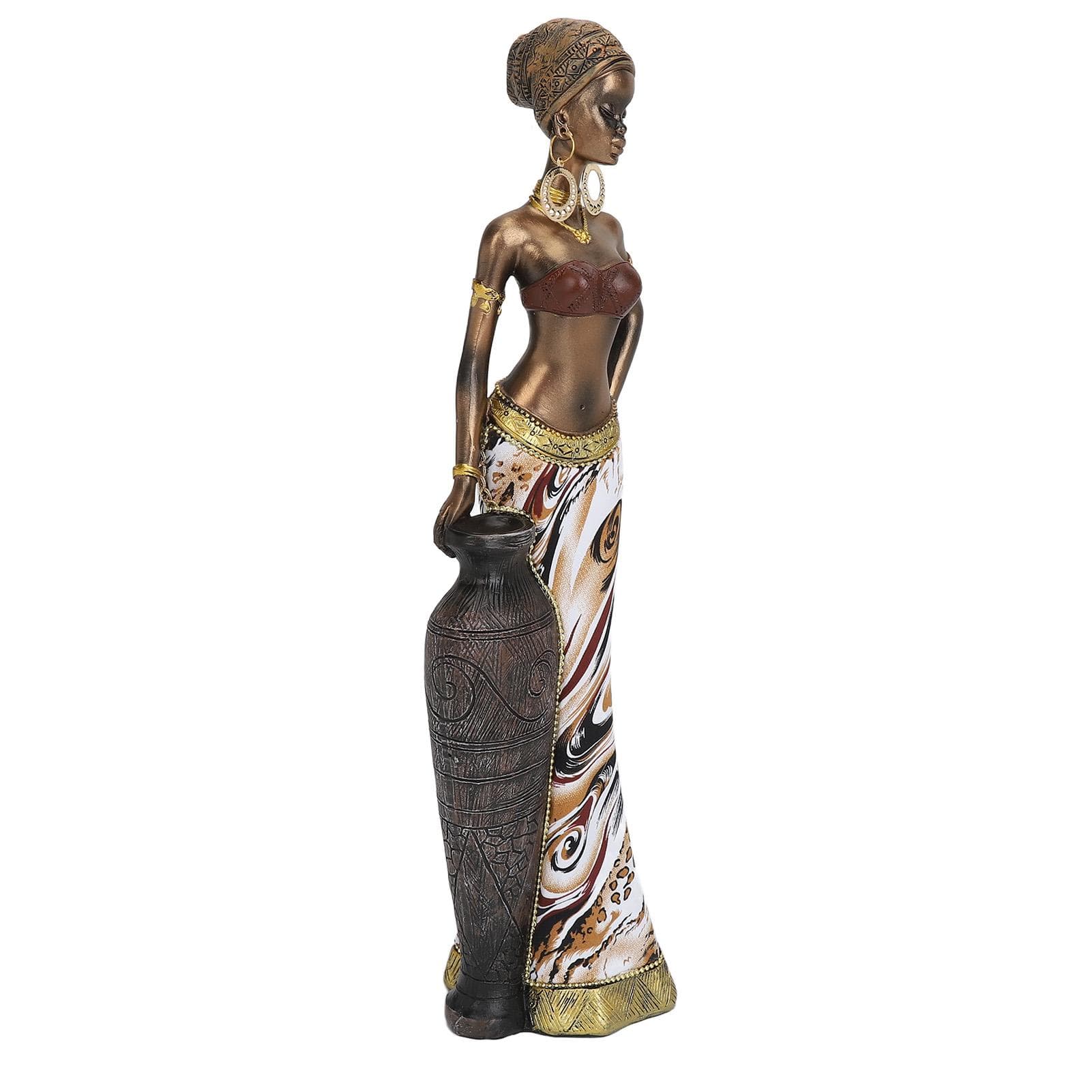 African Statue African Retro Lifelike Appearance Durable Resin Vivid Colors African Sculpture for G04173A