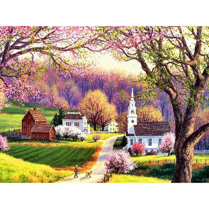 Diamond Embroidery White Chalk Diamond Cross Stitch Crystal Full Diamond Sets Unfinish A Beautiful 20X30CM