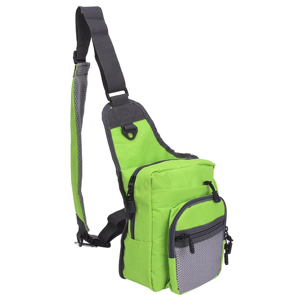 Polyester Multi Functional Fishing Tackle Crossbody Bag Outdoor Sports Hiking Travel Shoulder