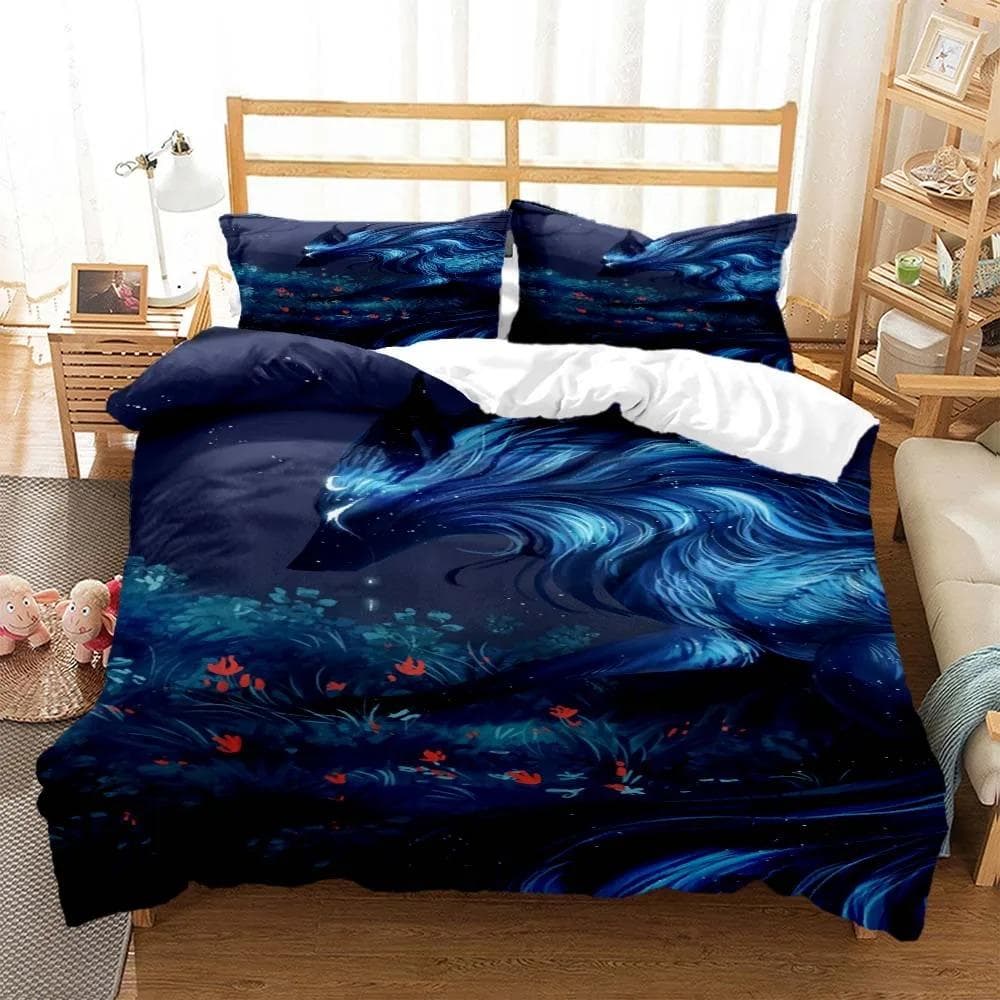 Wolf Digital Print Polyester Bedding Sets Covers Boys Duvet Cover Set For Teens Bedding Set Bed Comforter Set 70x133cm 2pcs