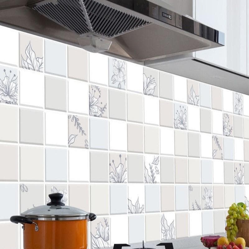 DIY Oil Proof Kitchen Furnitur Wall Stickers Self Adhesive Papel De Parede Bathroom Tile 3D Waterproof Vinyl Cabinet Wallpaper 60cm x 100cm