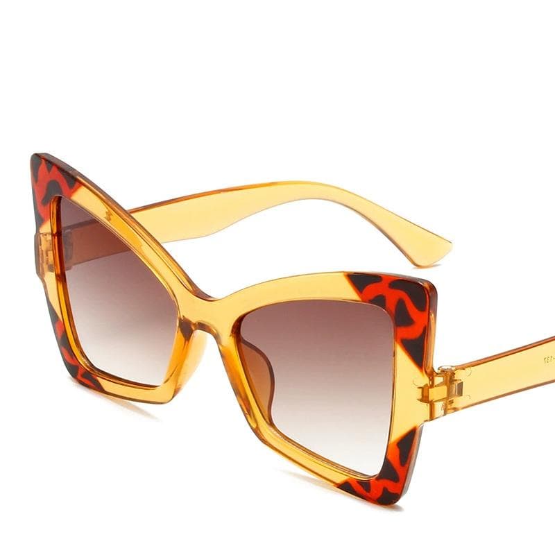 Fashionable butterfly sunglasses women Vintage retro Large Frame Purple Cat eye UV400 for beach party