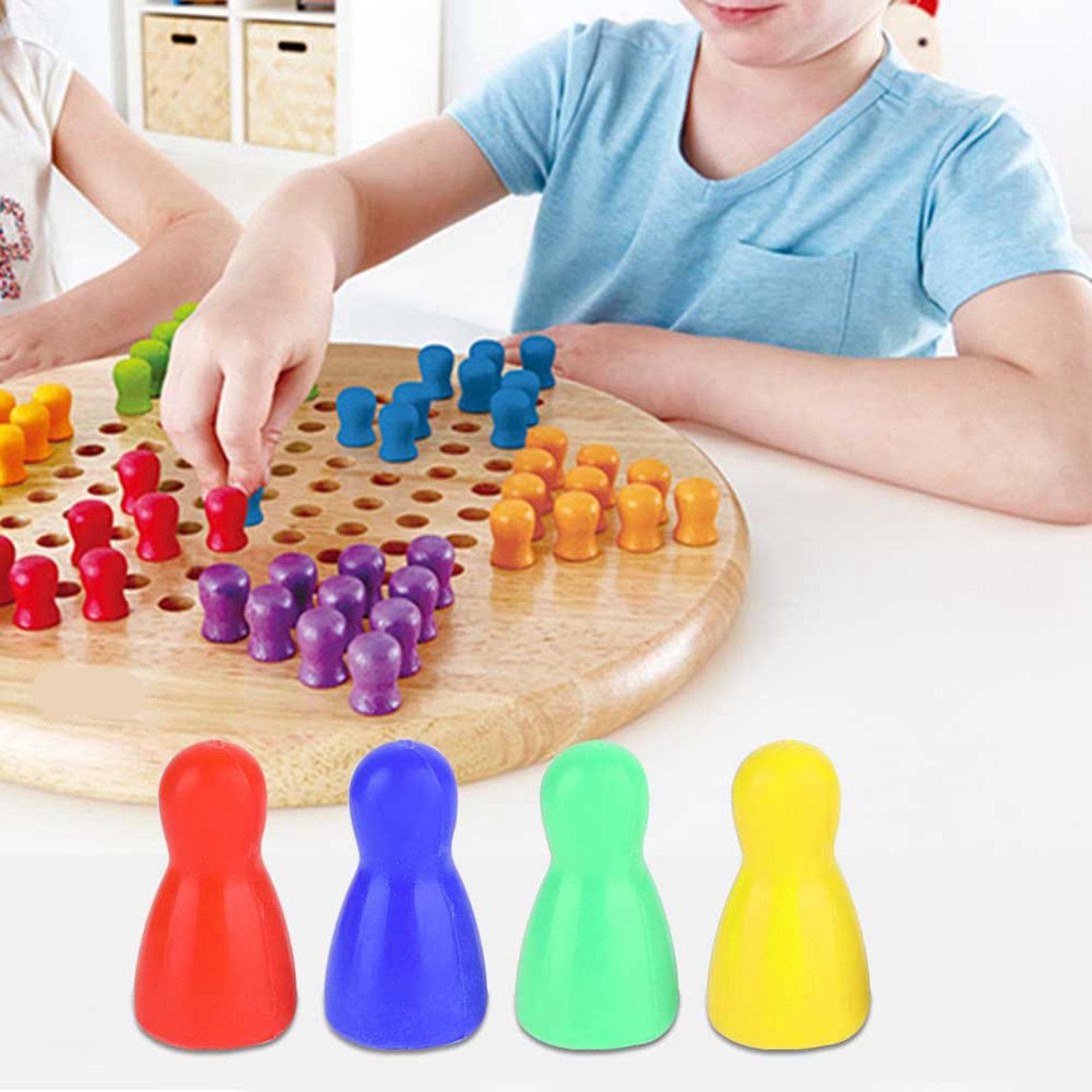 Plastic Colorful Pieces Pawn Chess Pieces Dice Set for Board Card Games Accessories