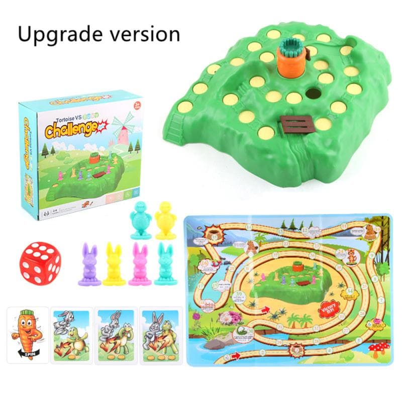 Tortoise Hare Off-road Race Toys Tabletop Parent-child Interactive Game Guard Carrot Competition 335-19 304.6g