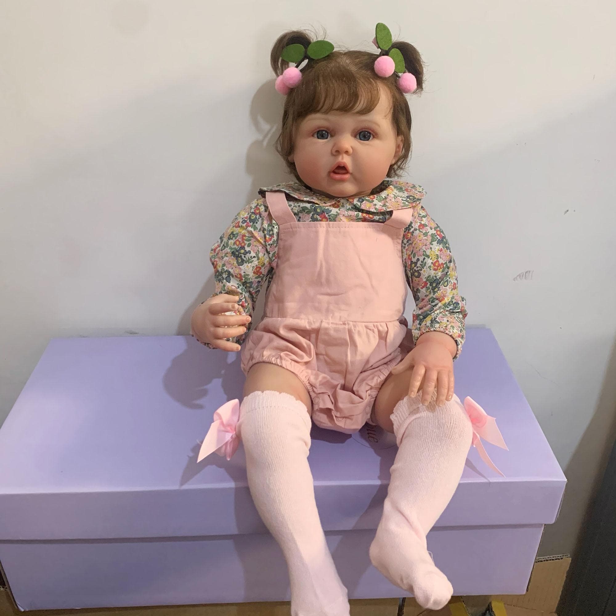 Cloth Body 60 CM Reborn Baby Doll 3D Paint Skin With Vein Silicone Toy For Girl Princess Toddler Bebe Artist Collection Gift