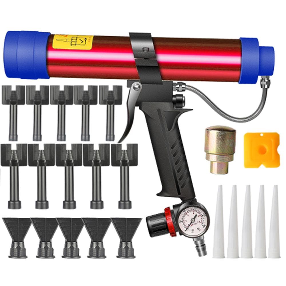 Adjustable Pneumatic Glass Glue Gun Air Rubber Gun Tool 310ml Hard Glue Sealant Applicator Caulking