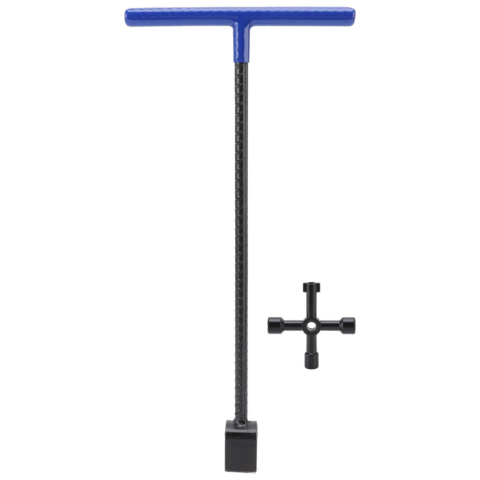 Steel Water Meter Key Wrench Multifunction T Handle Curb Key With 4 Way Utility Tool for Valves