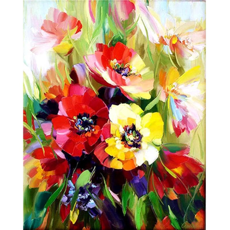 3D DIY Diamond Embroidery Flowers Picture of Rhinestones Diamond Painting Cross Stitch 20X30CM