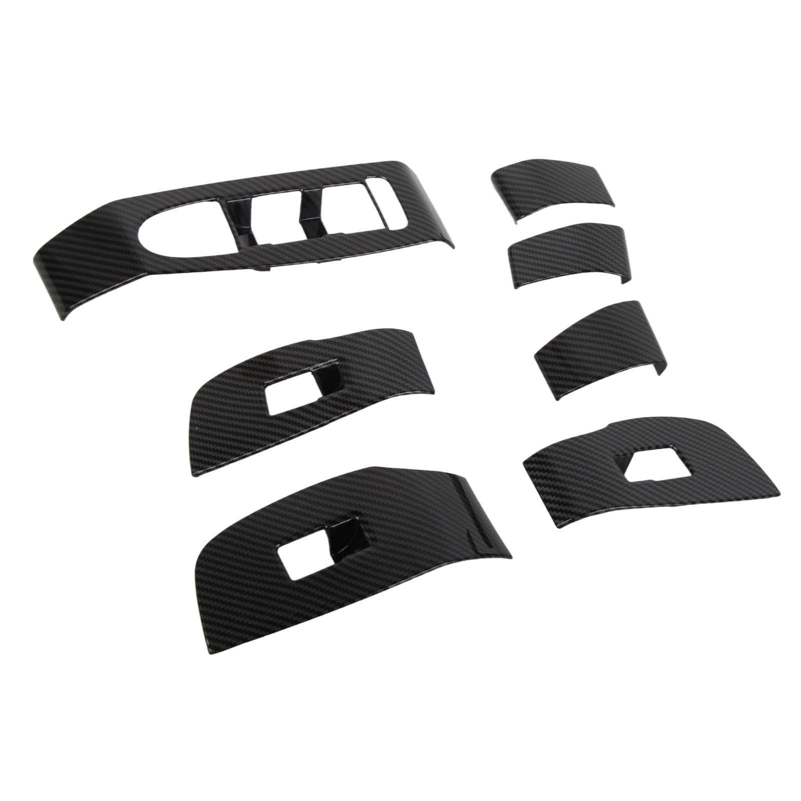 7PCs Door Window Switch Panel Cover Carbon Fiber Style Replacement for Mazda 3 Hatchback 3 Sedan