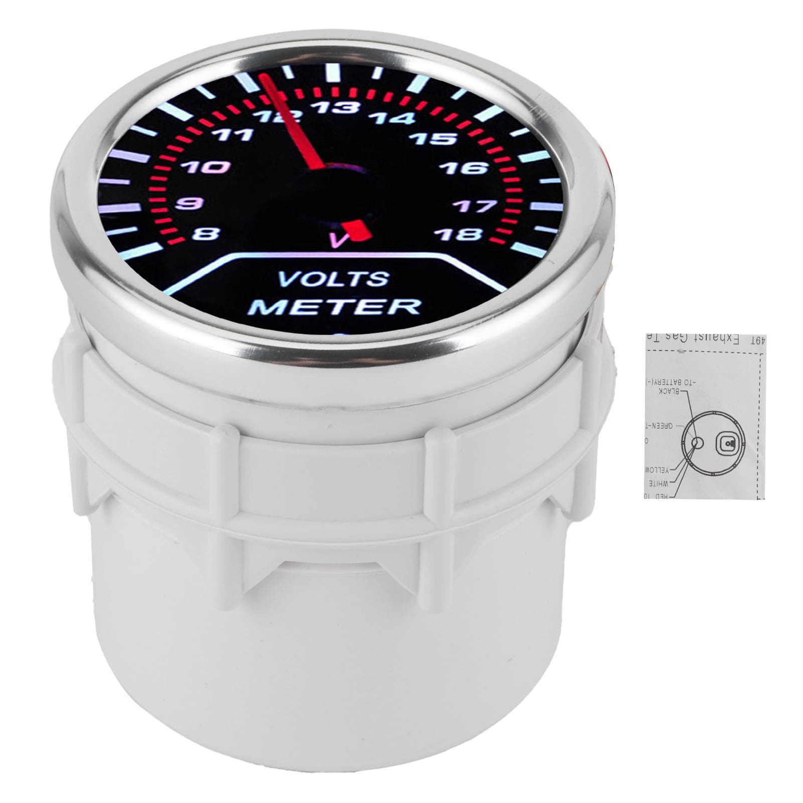 Universal Volts Meter Pointer Voltmeter Voltage Gauge 52mm Automobile Instrument