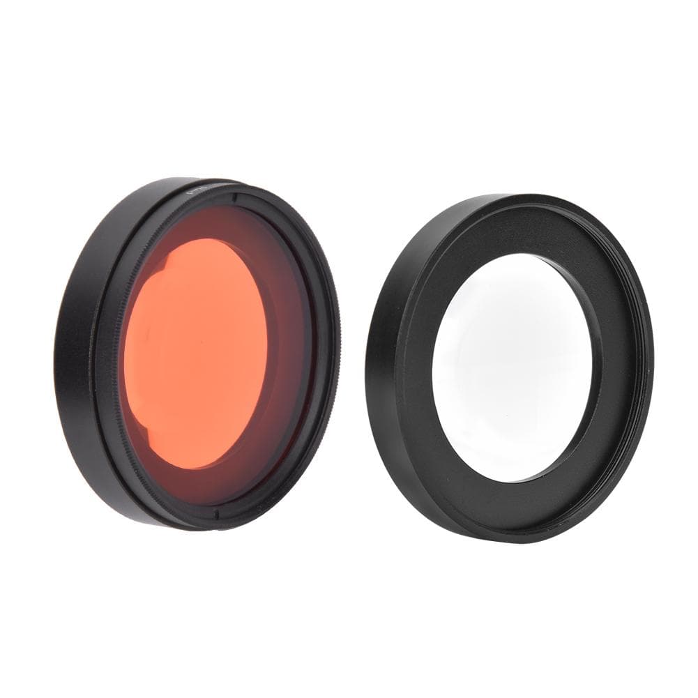 JUNESTAR Optical Glass Underwater Diving 58mm Red Filter with 16X Macro Lens for Gopro5 Action