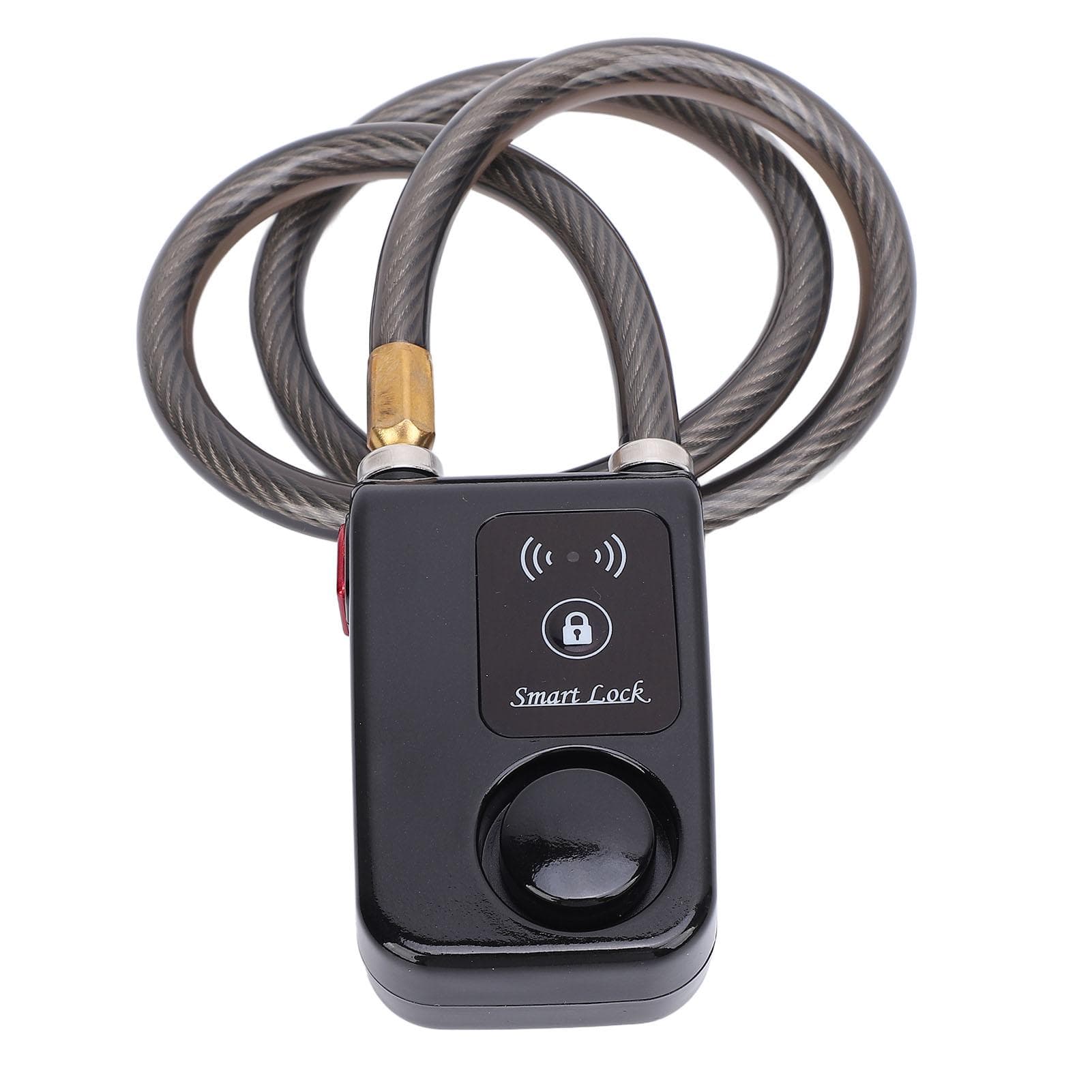 Keyless Bluetooth Motorcycle Lock IP44 Water Resistant Cycling Lock with Alarm APP Unlocking black