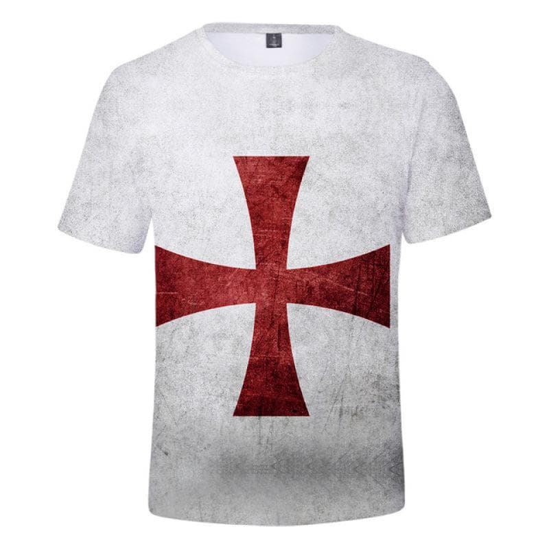 Knight Templar Men's T-shirt 3D Printing T-shirt Knight Templar Fashion Casual T-shirt Hip Hop Harajuku Streetwear Tops L
