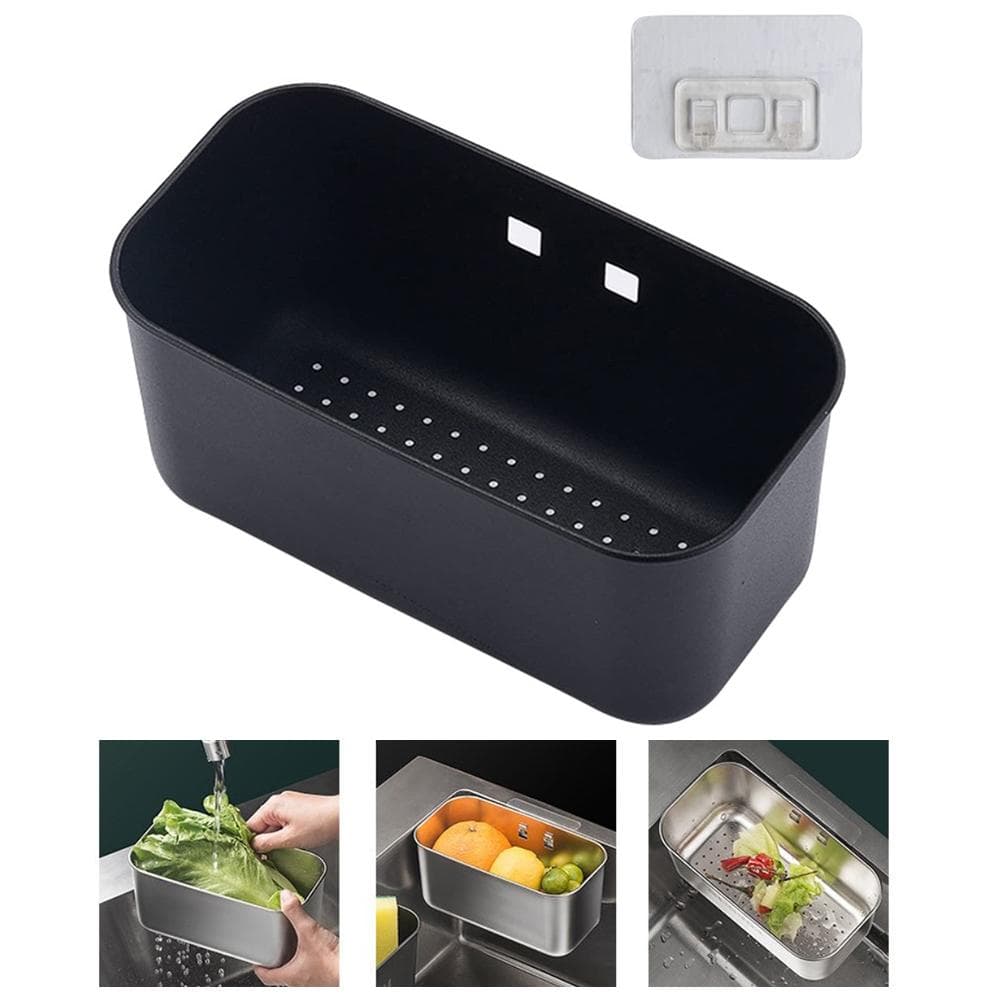 Sink Filter Tray Filter Basket for Sinks Stainless Steel Kitchen Strainer Sink Organiser for Fruit