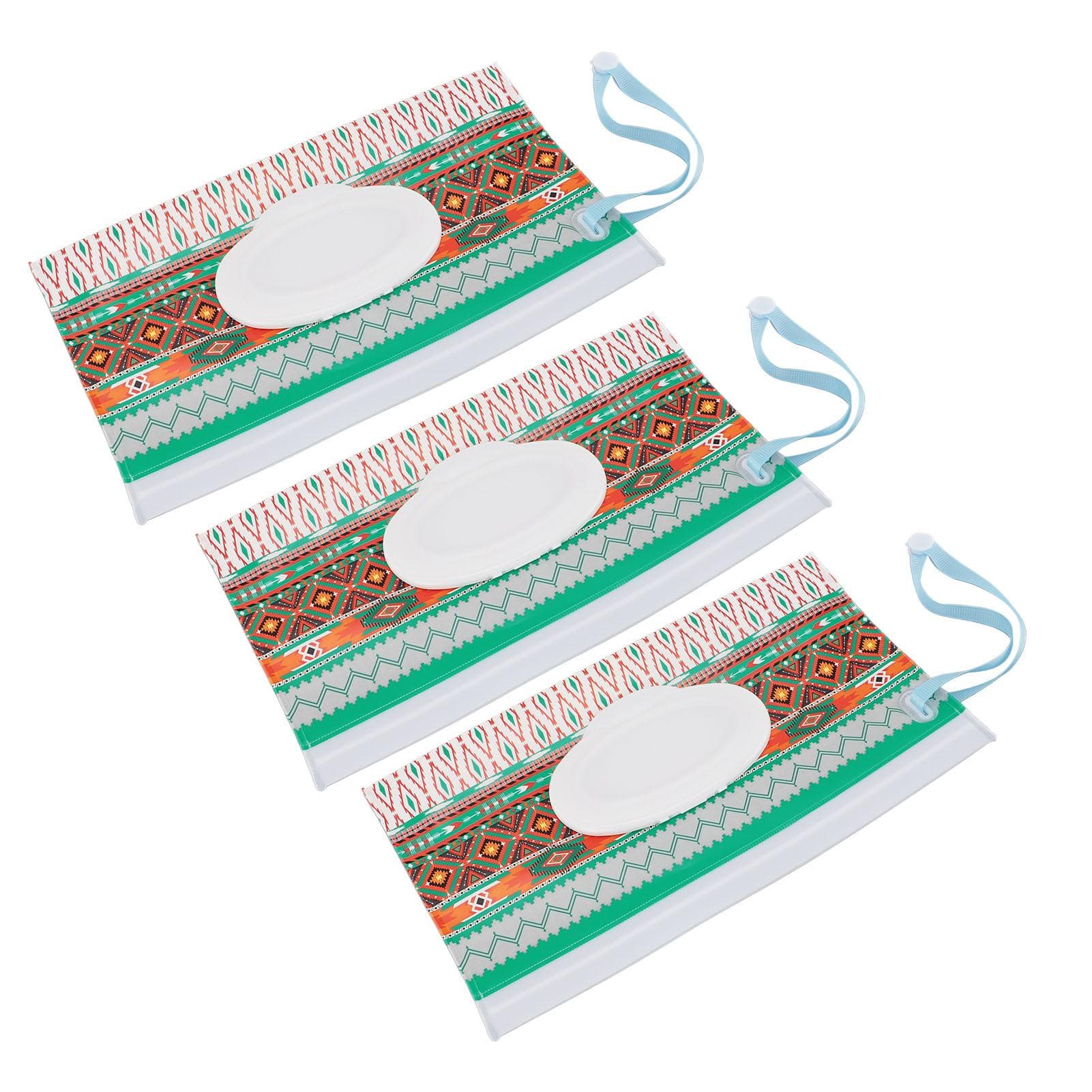 3pcs EVA Wet Wipes Pouch Multifunctional Portable Baby Wipe Holder Bag Flip Top Window Baby Wipe